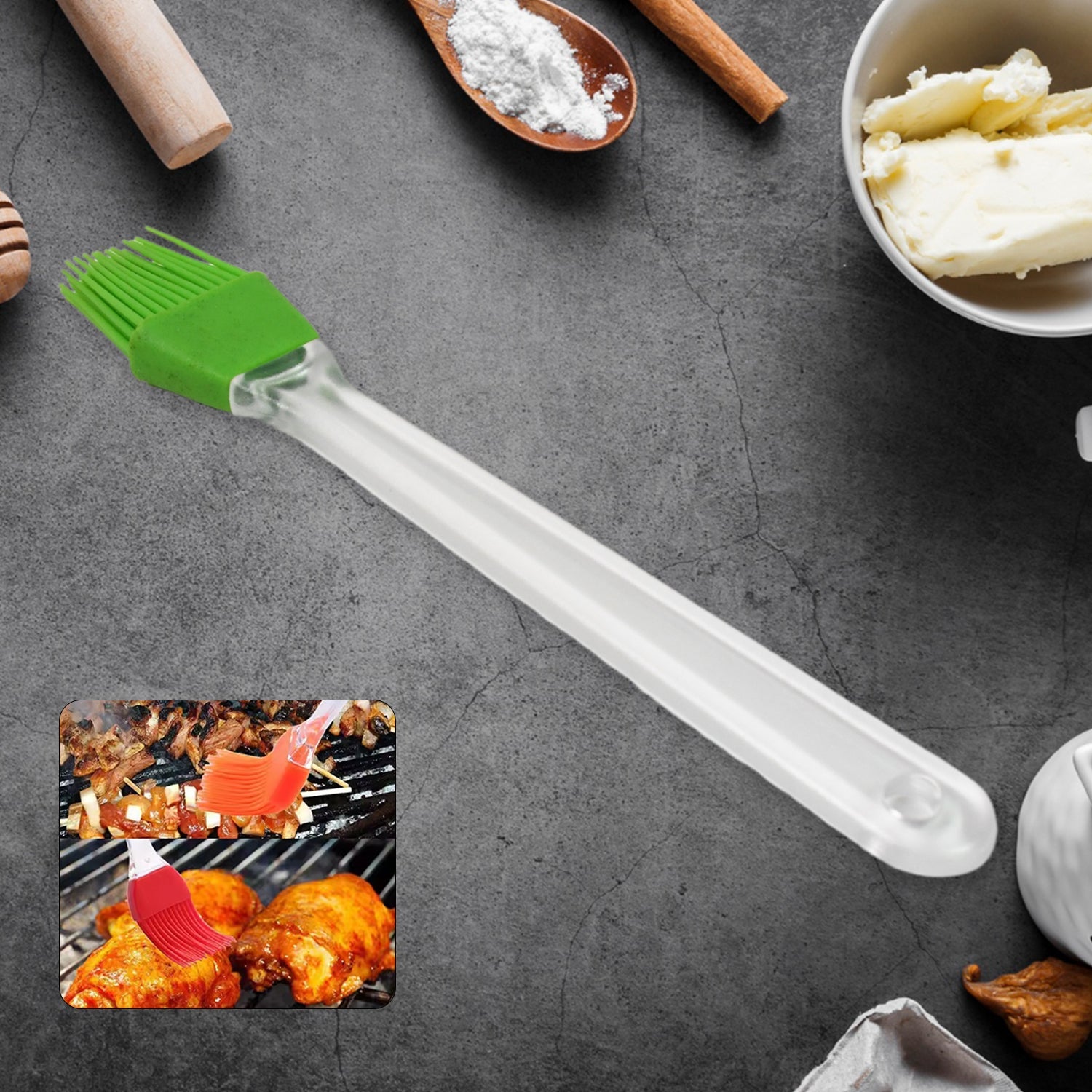 Silicone Spatula and Pastry Brush Special Brush for Kitchen Use (1 Pc / 23 Cm) Silicone Spatula and Pastry Brush Special Brush for Kitchen Use (1 Pc / 23 Cm)